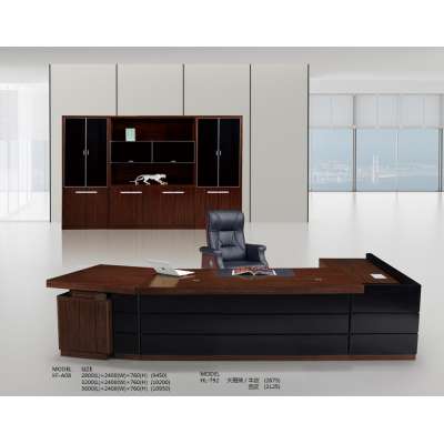 2020# New Foshan Shunde mirrored furniture modern executive desk/antique wood office desk furniture KF-A08