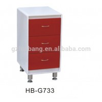 red and white salon trolley cart with 3 tier pallet for hot sale HB-G733